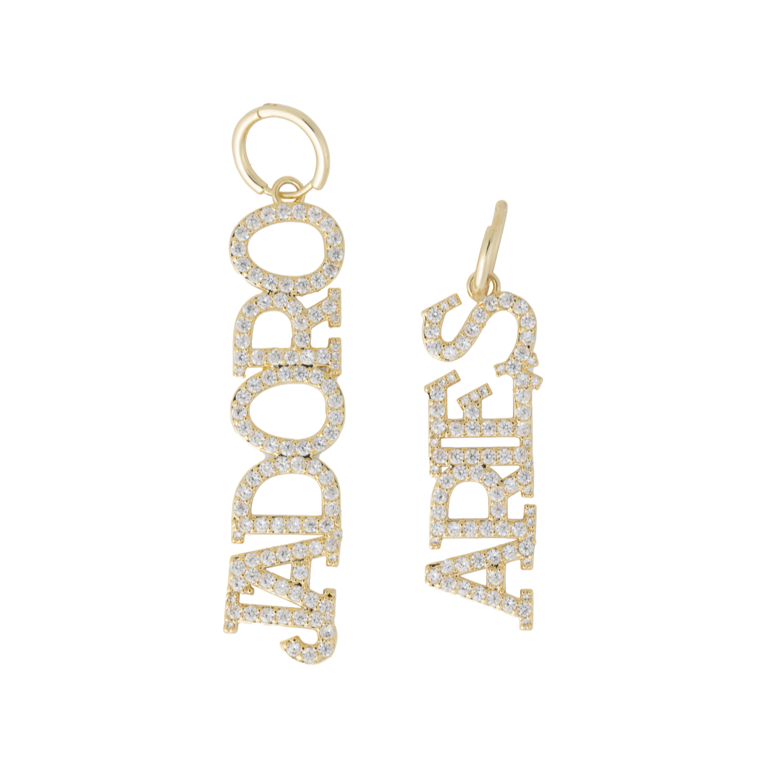Aries j'adoro Aries Paved Earrings