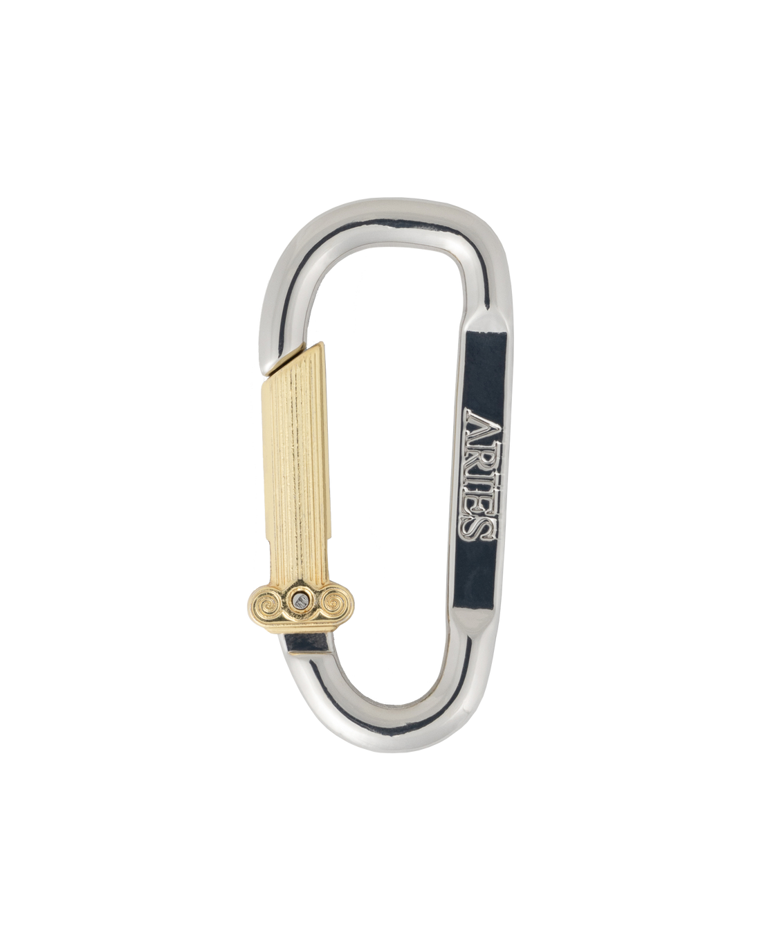 Aries Mini Carabiner Pearl Necklace Pearl