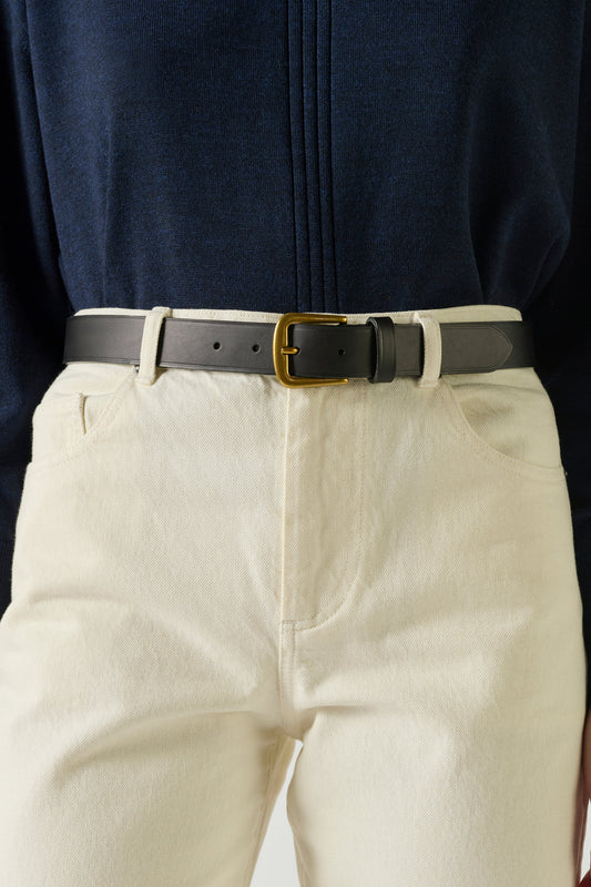 Soeur Cafe Leather Belt Black