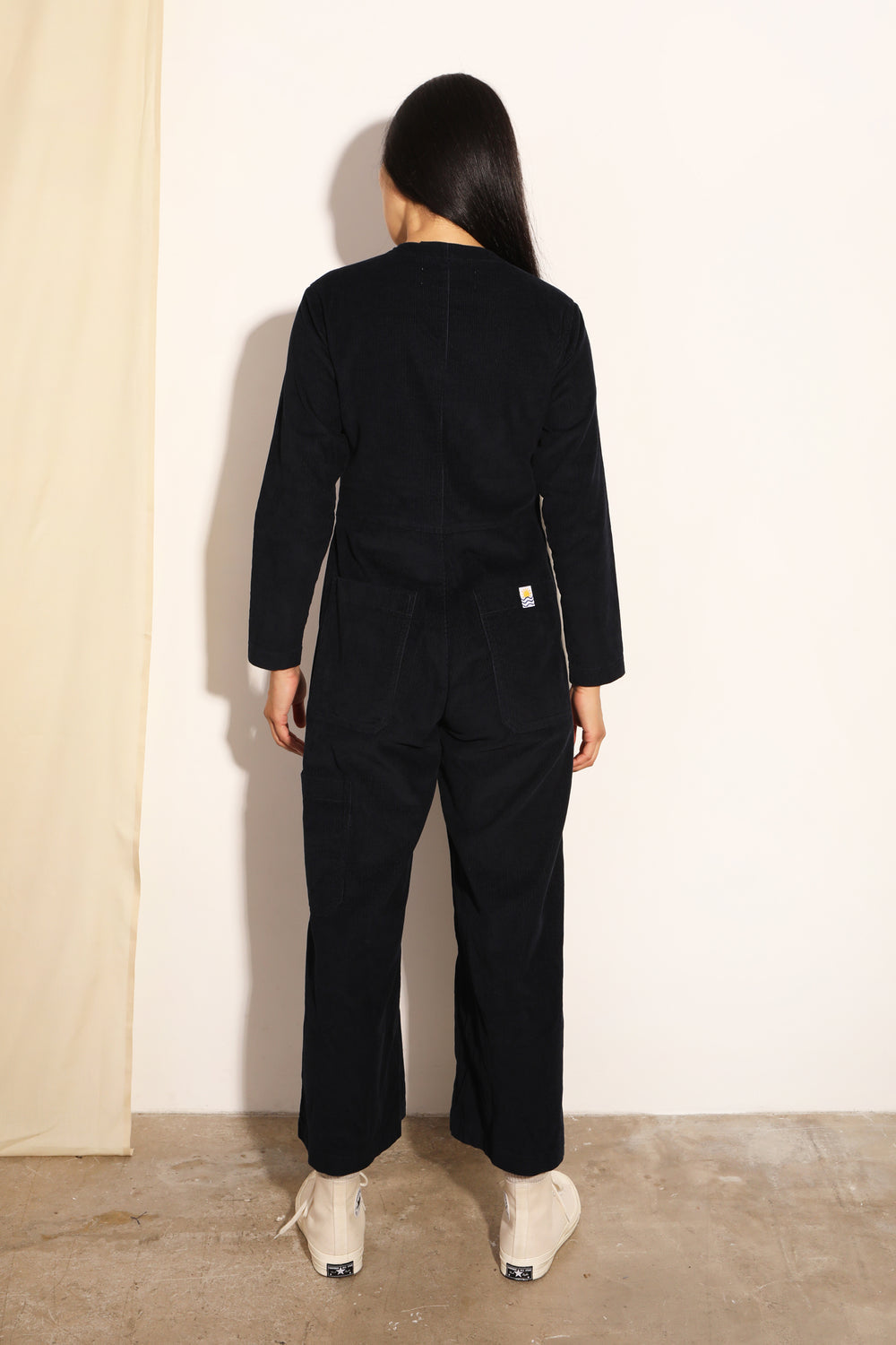 L.F.Markey Felix Corduroy Boilersuit Navy