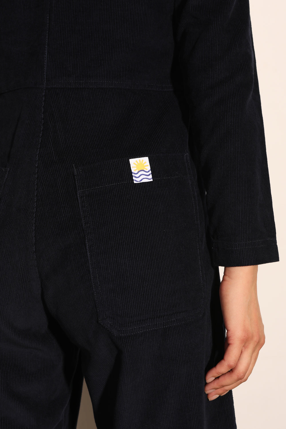 L.F.Markey Felix Corduroy Boilersuit Navy