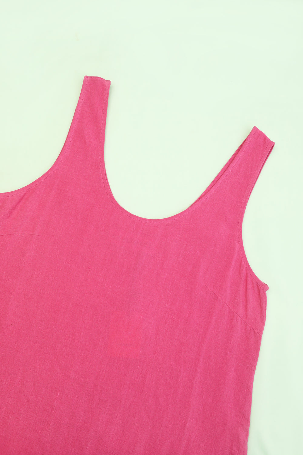 L.F. Markey Basic Linen Shift Dress Fuchsia