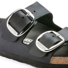 Load image into Gallery viewer, Birkenstock Arizona Big Buckle Oiled Leather Narrow Fit Black
