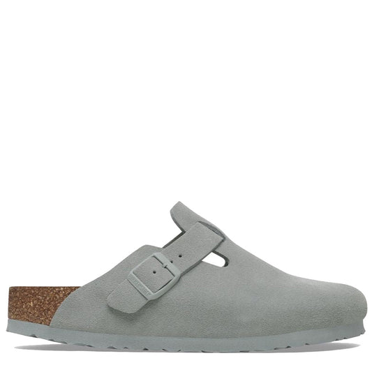 Birkenstock Boston Suede Leather Pure Sage Narrow Fit
