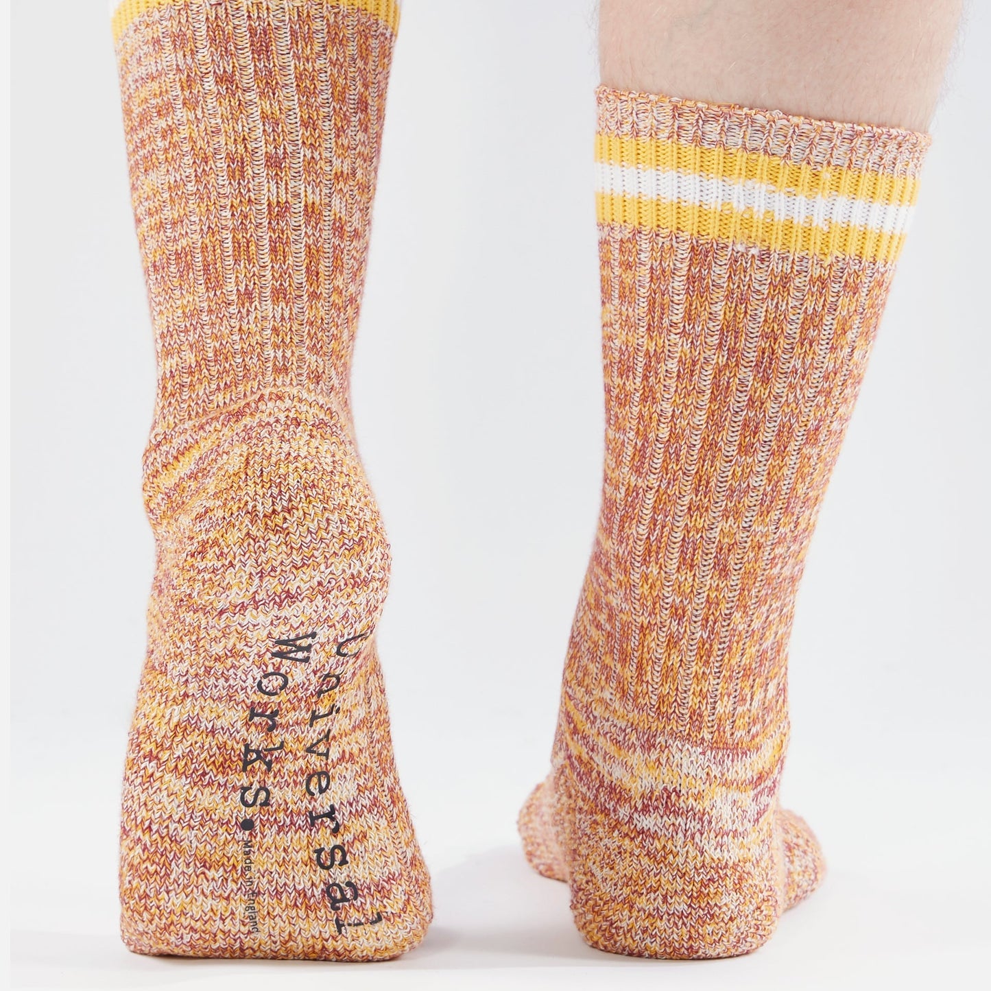 Universal Works Cotton Everyday Stripe Sock Yellow