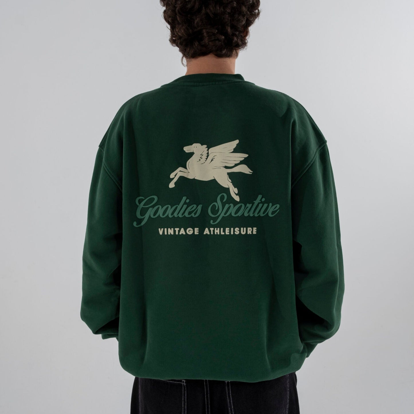 Goodies Sportive 550G Pegasus Crewneck Green