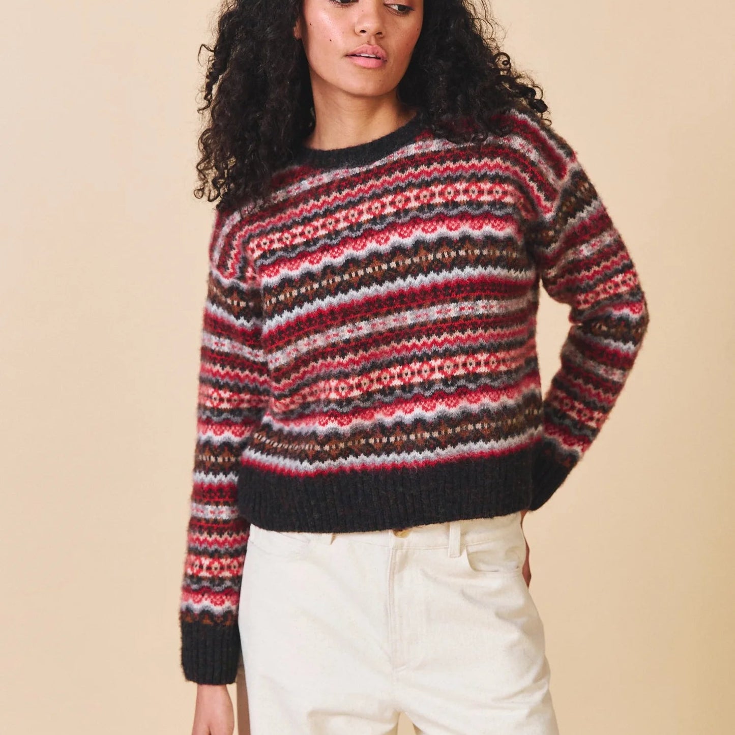 Sideline Poppy Jumper Black Mix