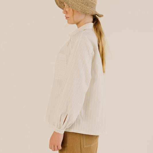Sideline Amelie Shirt Soft Yellow Stripe