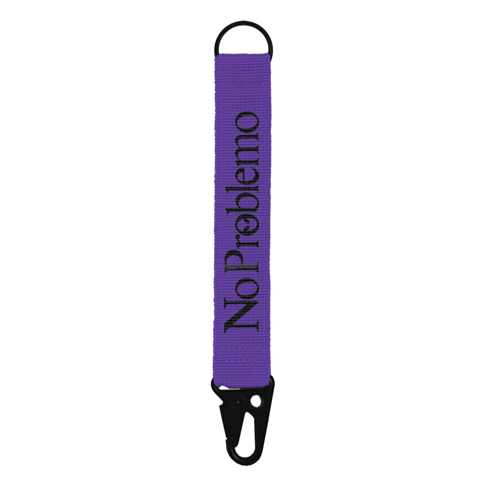 No Problemo Mini Problemo Carabiner Keychain Purple