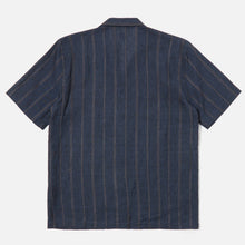 Load image into Gallery viewer, Universal Works Road Shirt Striped Linen Navy
