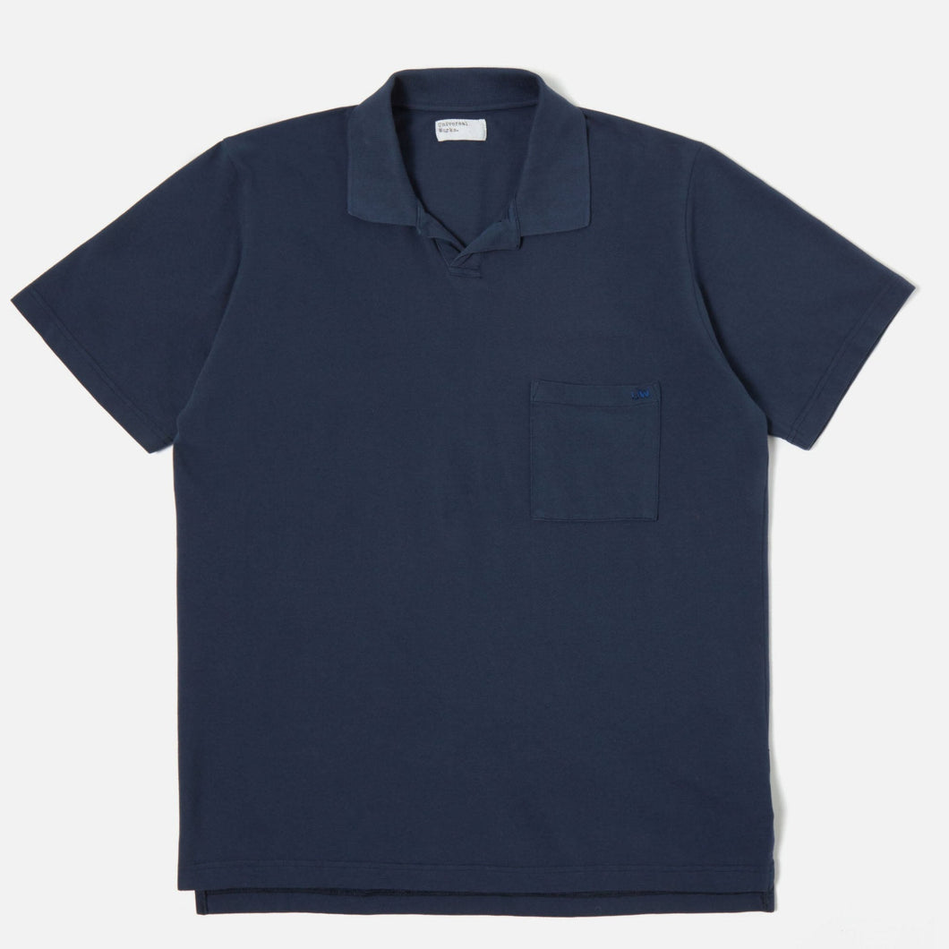 Universal Works Vacation Polo Piquet Navy
