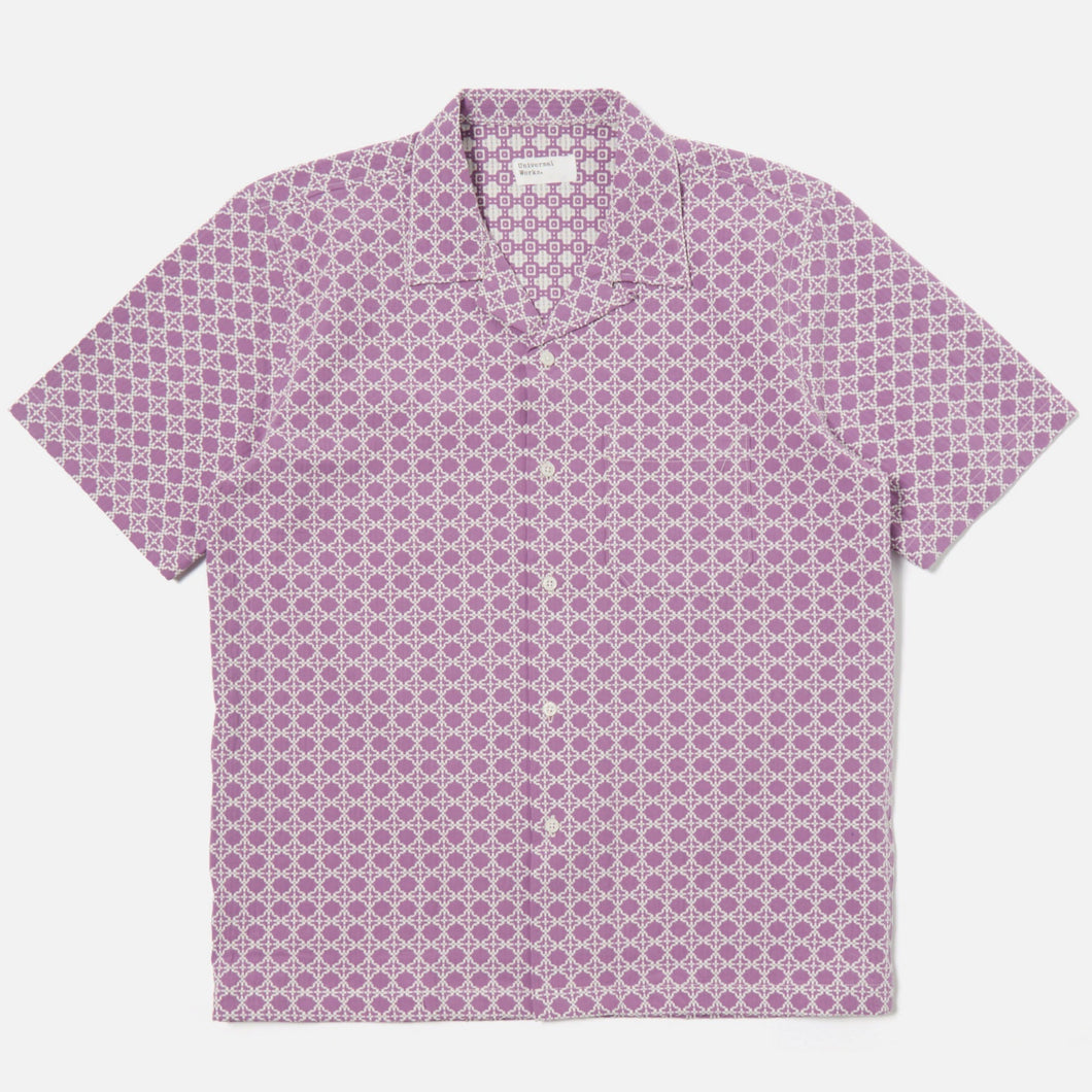 Universal Works Road Shirt Tile 2 Lilac