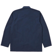 Load image into Gallery viewer, Universal Works Bakers Overshirt Navy Organic Fine Poplin
