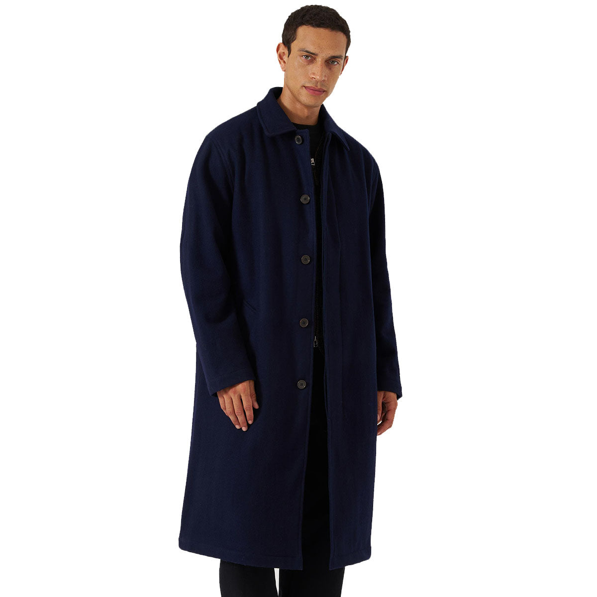 Universal Works Mac Coat Navy