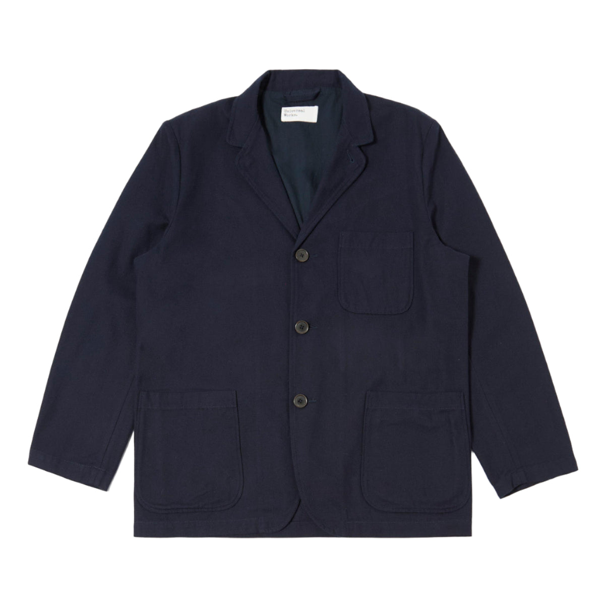Universal Works Brushed Moleskin Three Button Jacket Navy