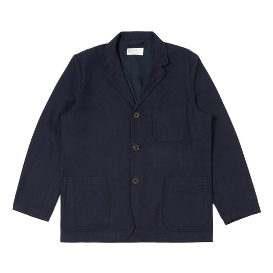 Universal Works Brushed Moleskin Three Button Jacket Navy