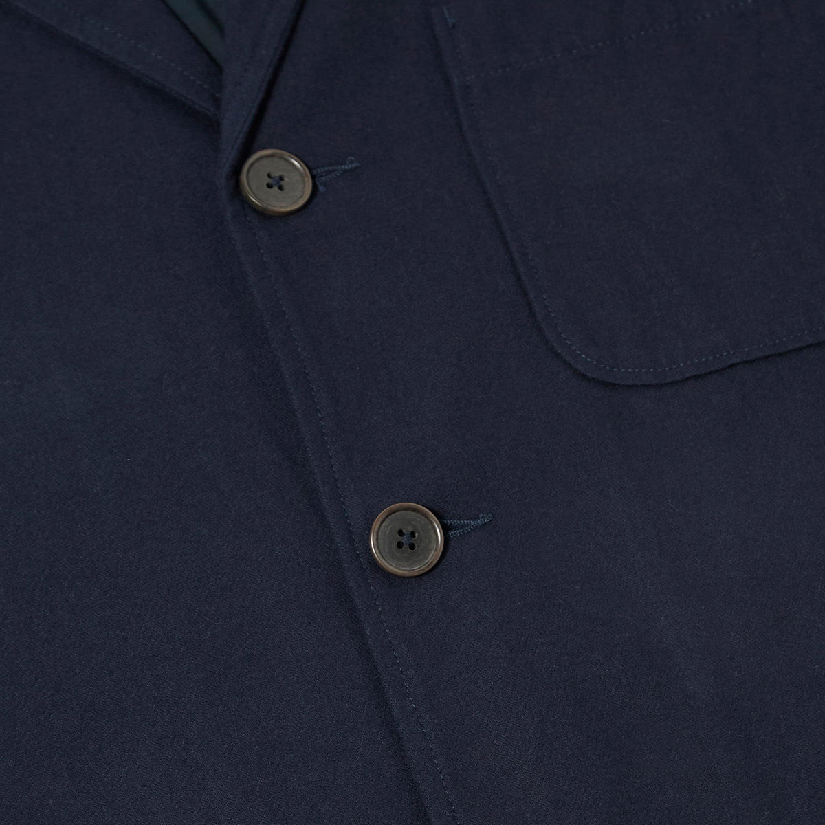 Universal Works Brushed Moleskin Three Button Jacket Navy