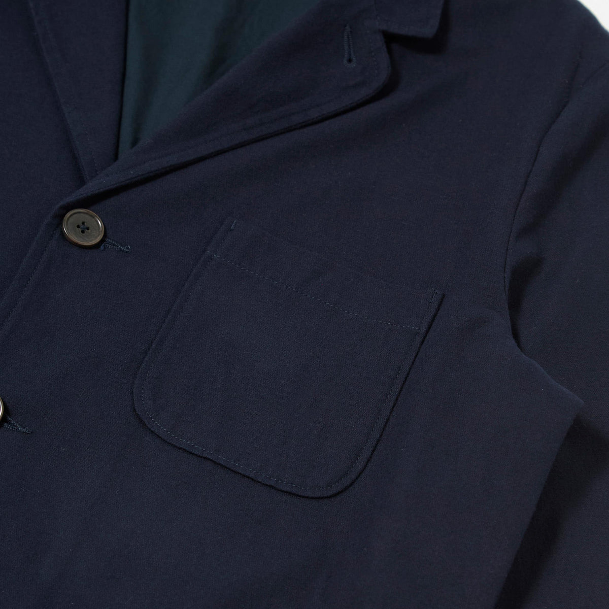 Universal Works Brushed Moleskin Three Button Jacket Navy
