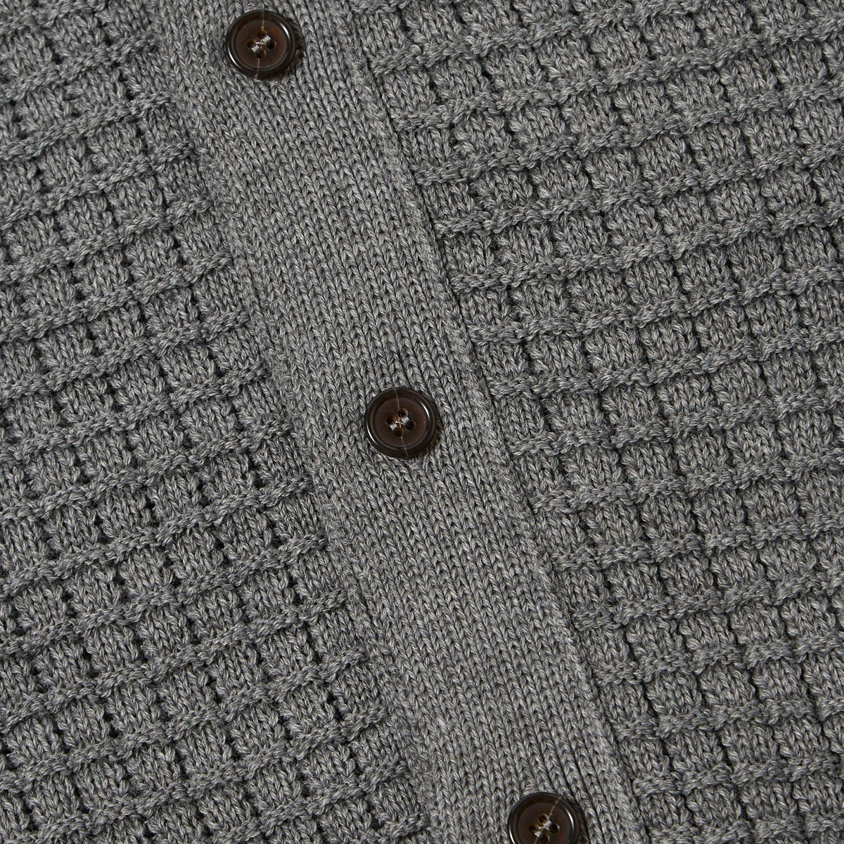 Universal Works Charlie Cardigan Textured Merino Knit Grey