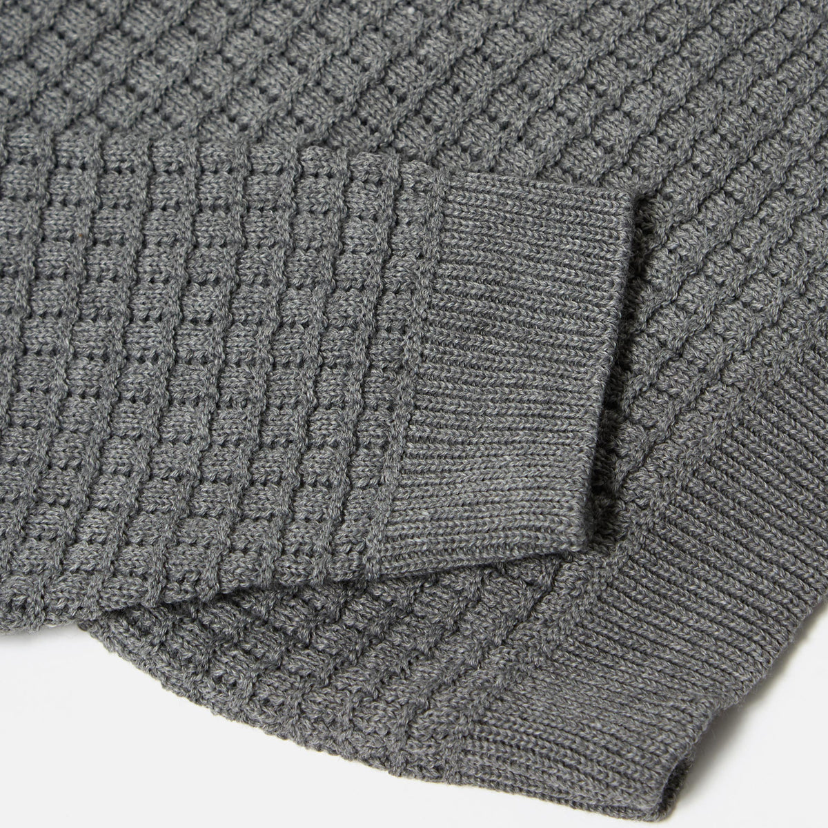 Universal Works Charlie Cardigan Textured Merino Knit Grey