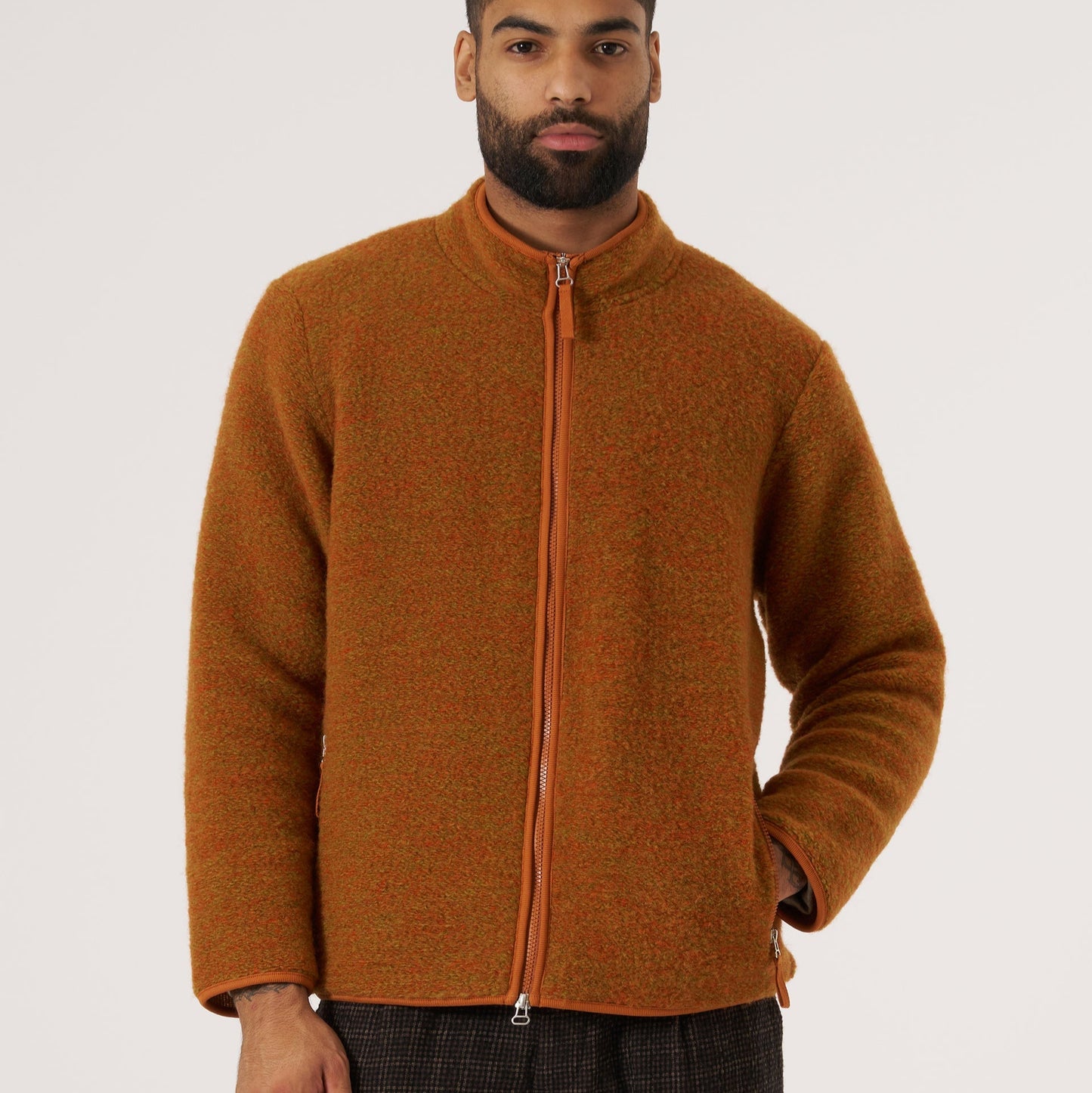 Universal Works Fleece Climbing Jacket Orange