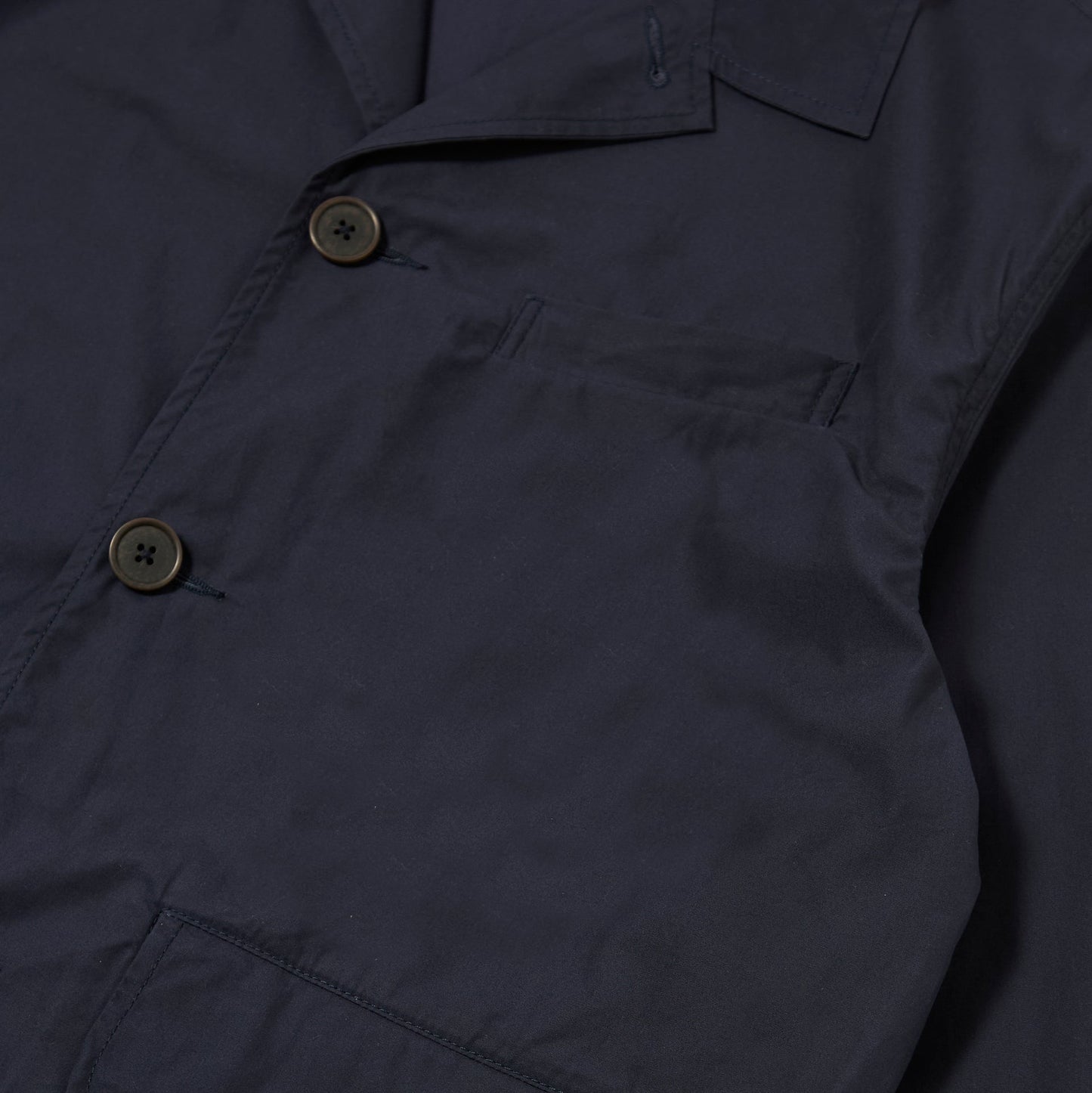 Universal Works Peached Poplin Franck Jacket Navy