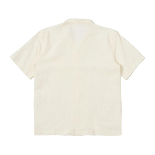 Universal Works Road Shirt Arten Seersucker Ecru