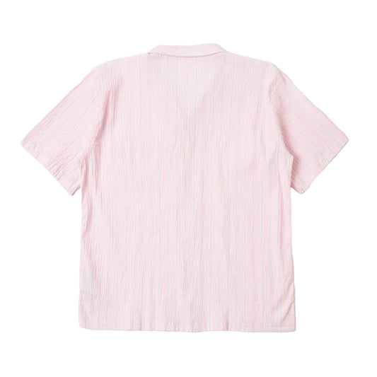 Universal Works Road Shirt Pink Lily Stripe