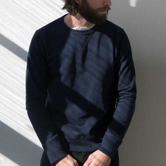 Merz b. Schwanen 346 Loopwheeled Sweatshirt Ink Blue