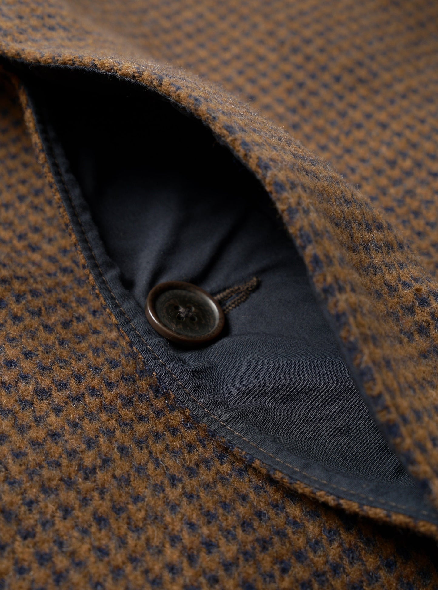 Universal Works Stan Coat Navy/Brown