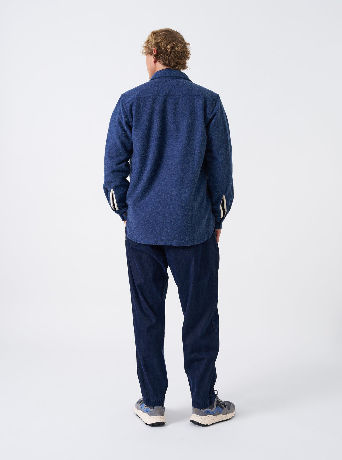 Universal Works Work Shirt Dam Marl Navy