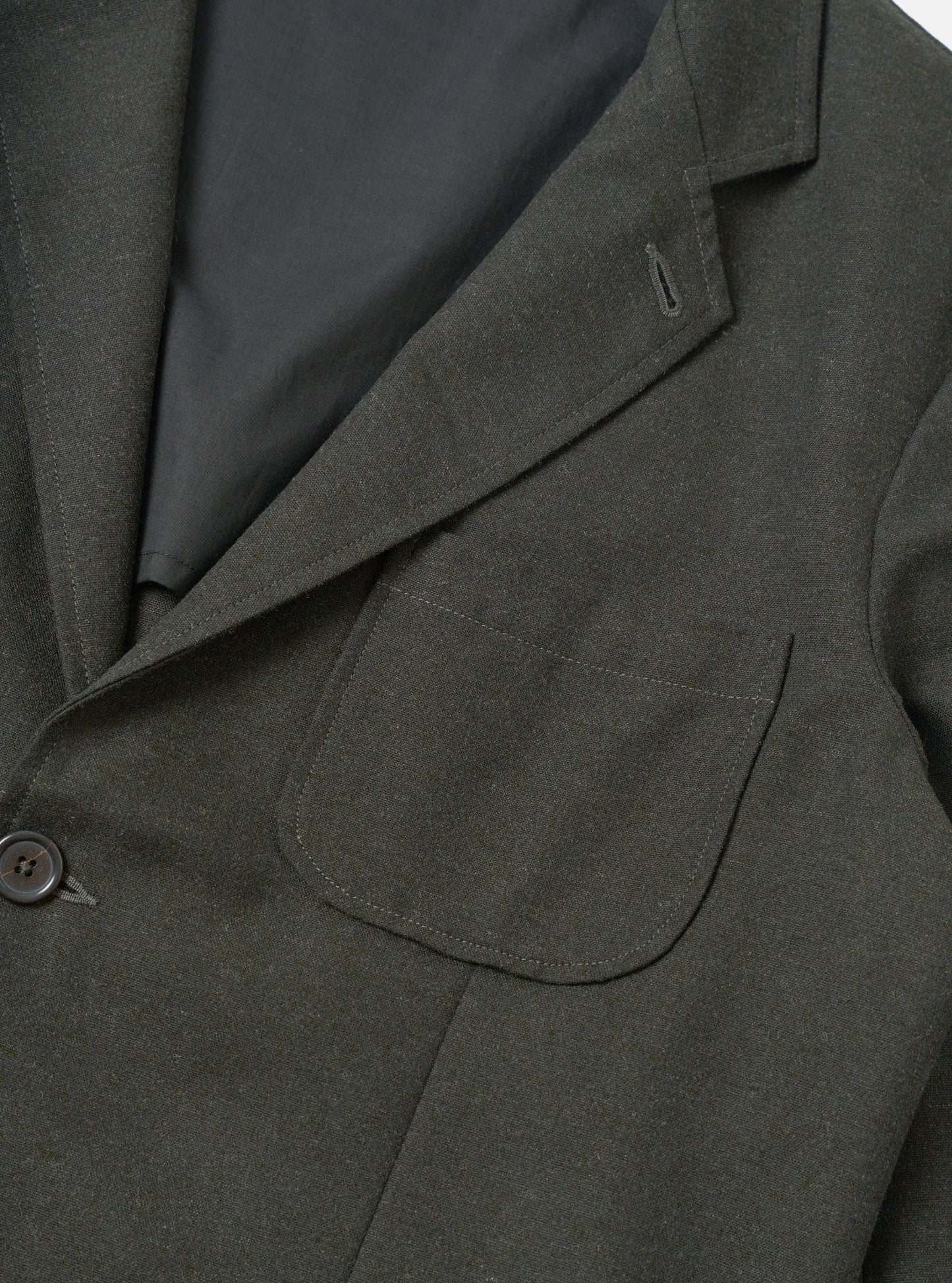 Universal Works Two Button Tweed Jacket Olive