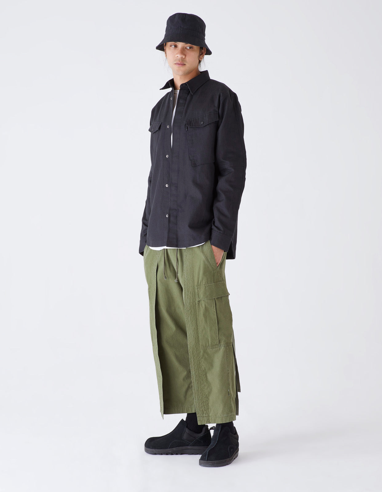 Maharishi Militype Organic Custom Shirt Black