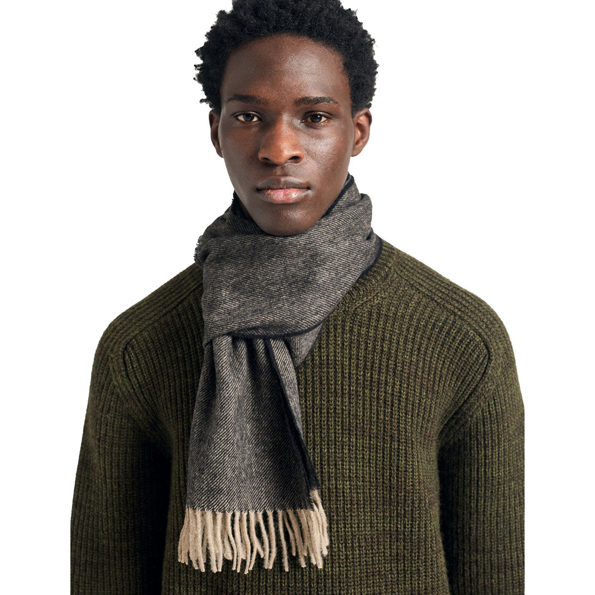 Norse Projects Norse Moon Lambswool Scarf Seal Brown