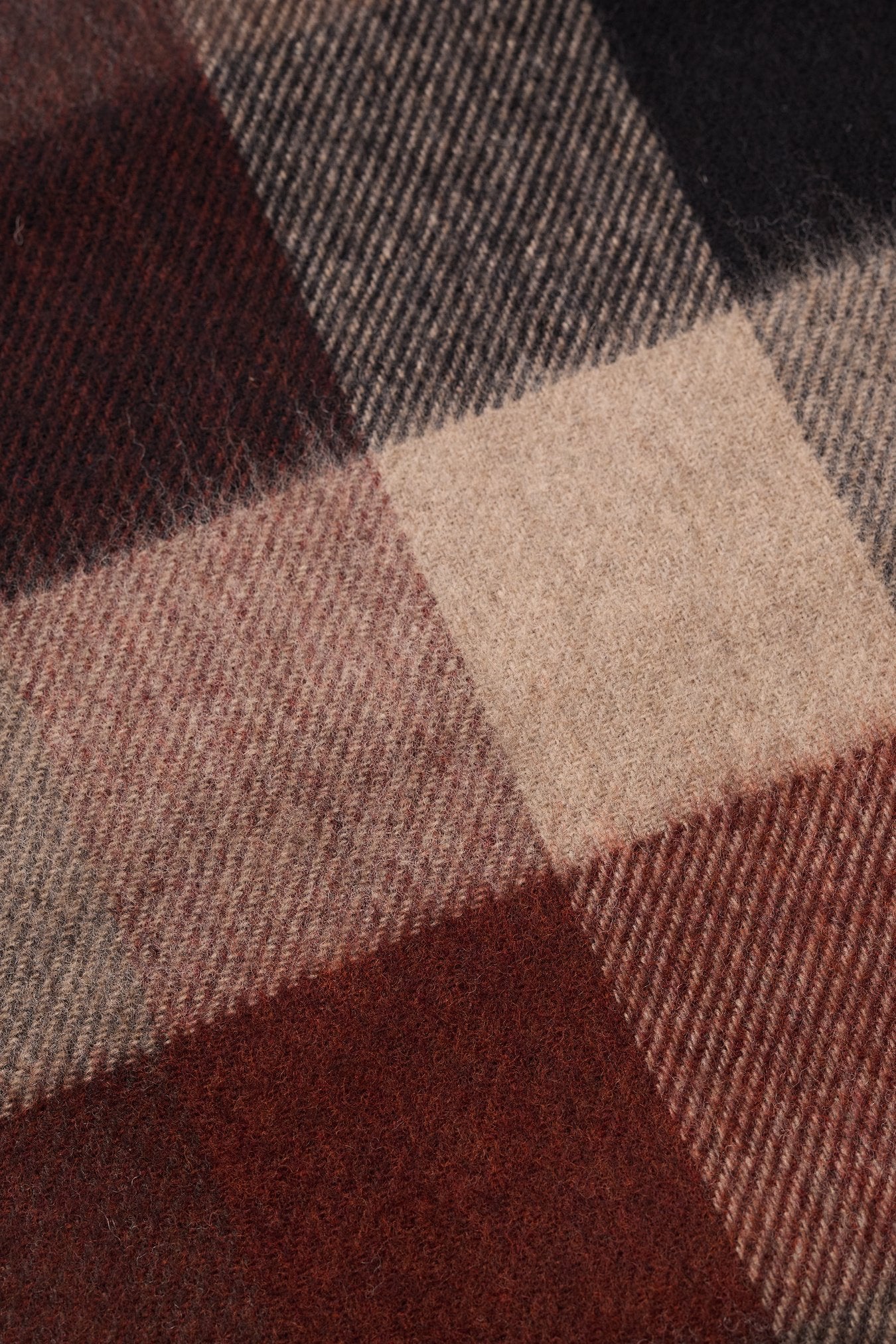 Norse Projects Norse Moon Merino Lambswool Checked Scarf Espresso