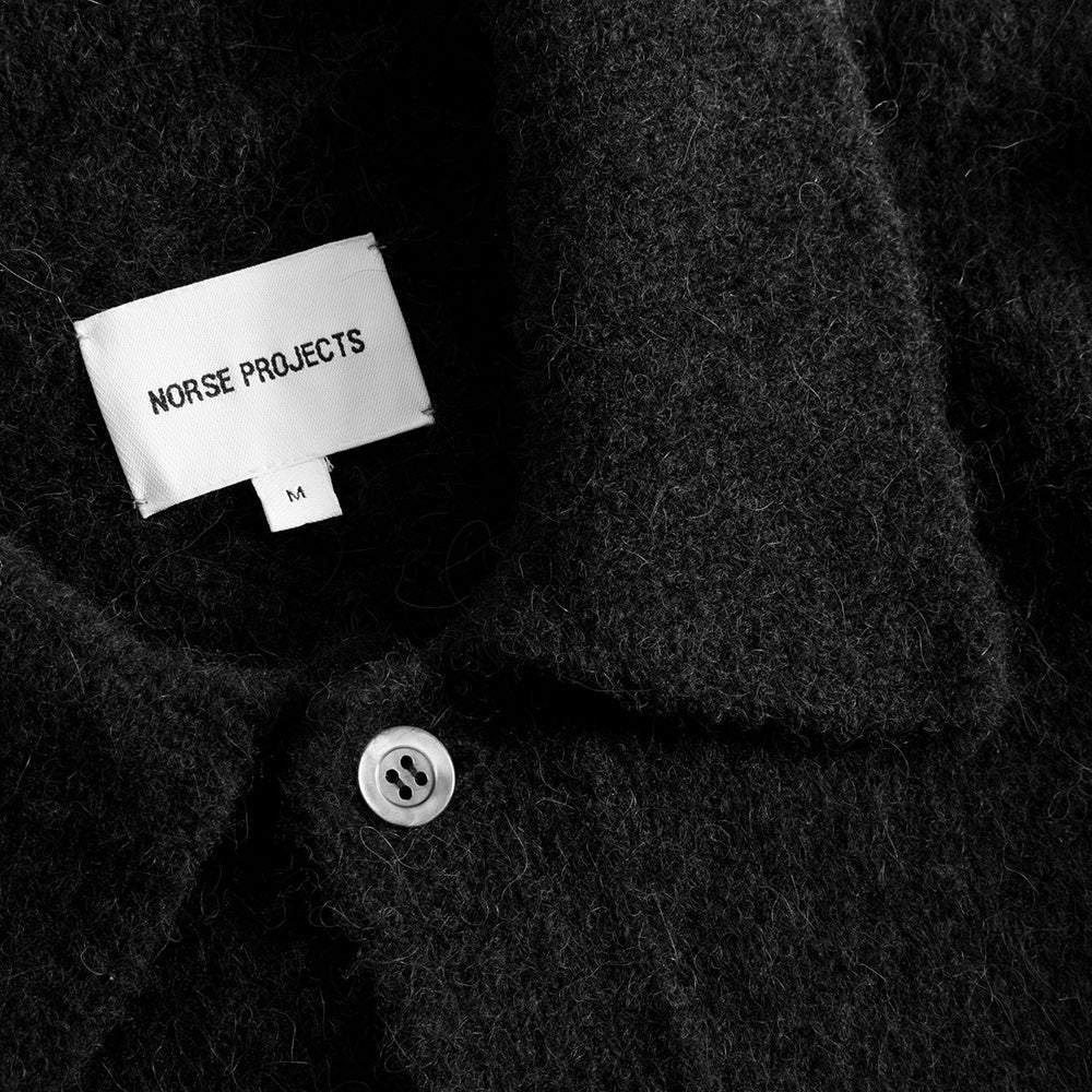 Norse Projects Rasmus Relaxed Brushed Polo Black