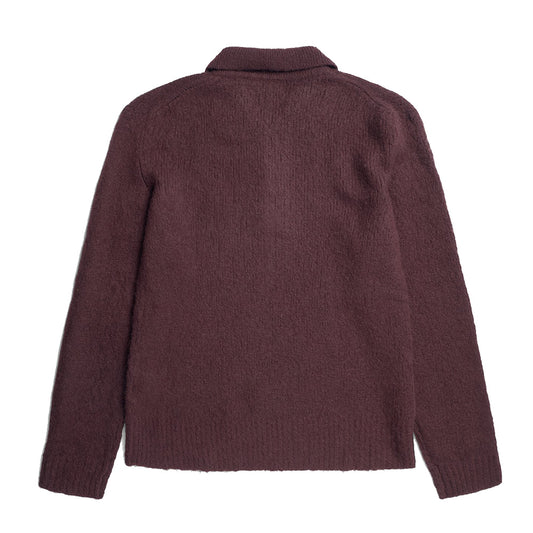 Norse Projects Rasmus Relaxed Brushed Polo Mahogany