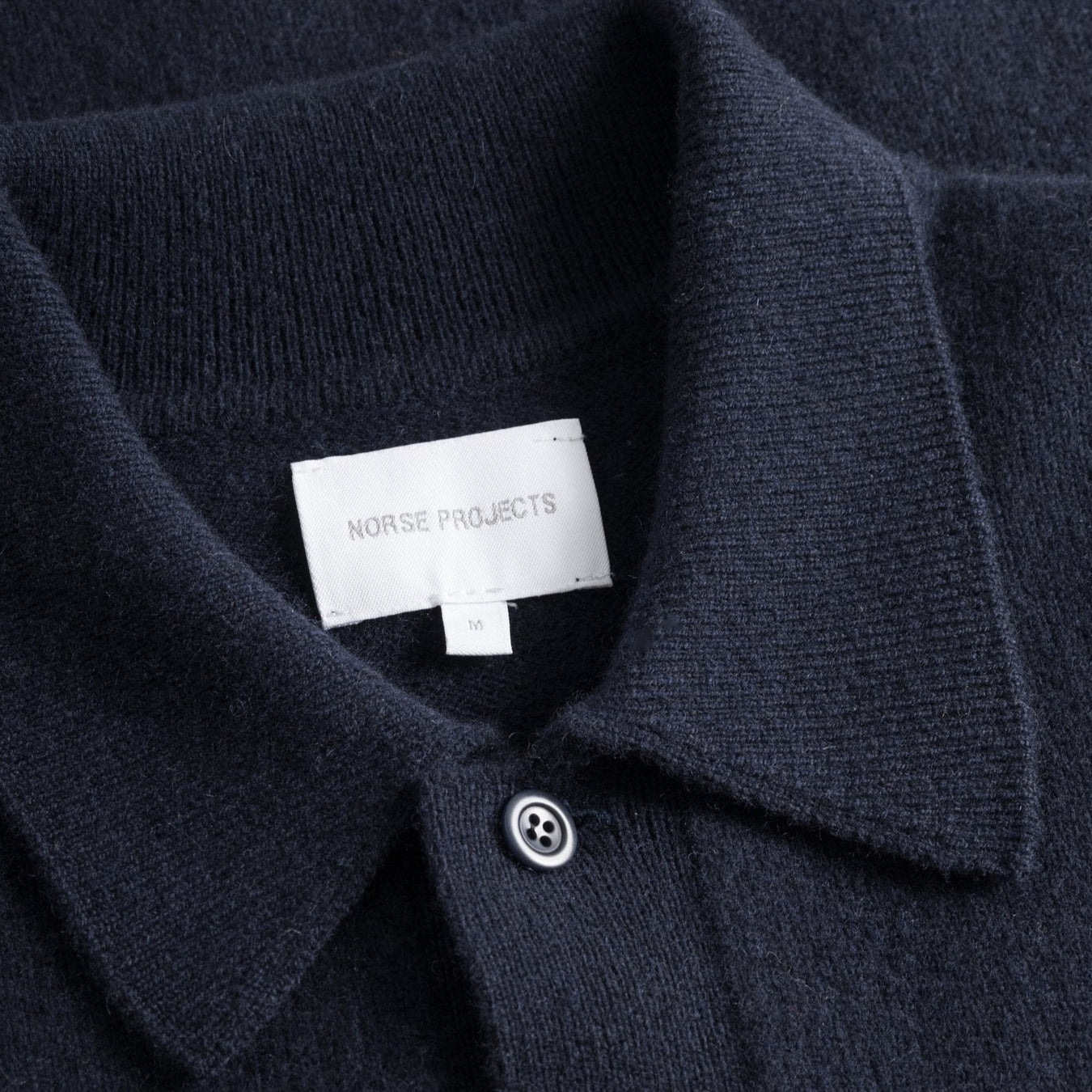 Norse Projects Norse Standard Merino Lambswool  Polo Dark Navy