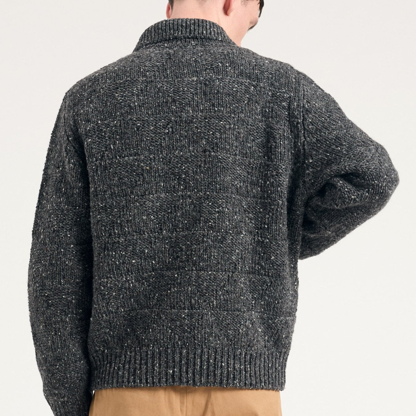 Norse Projects Erik Donegal Diamond Jacket Charcoal Grey