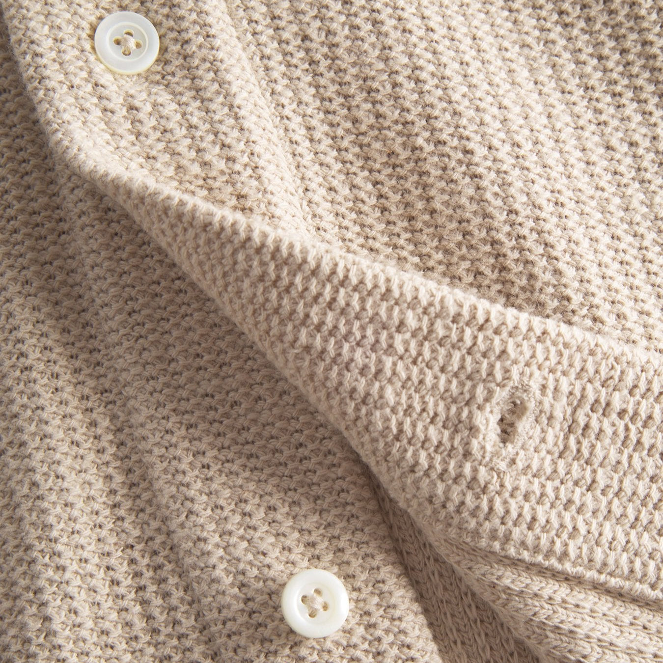 Norse Projects Gustav Crochet Jersey Shirt Oatmeal