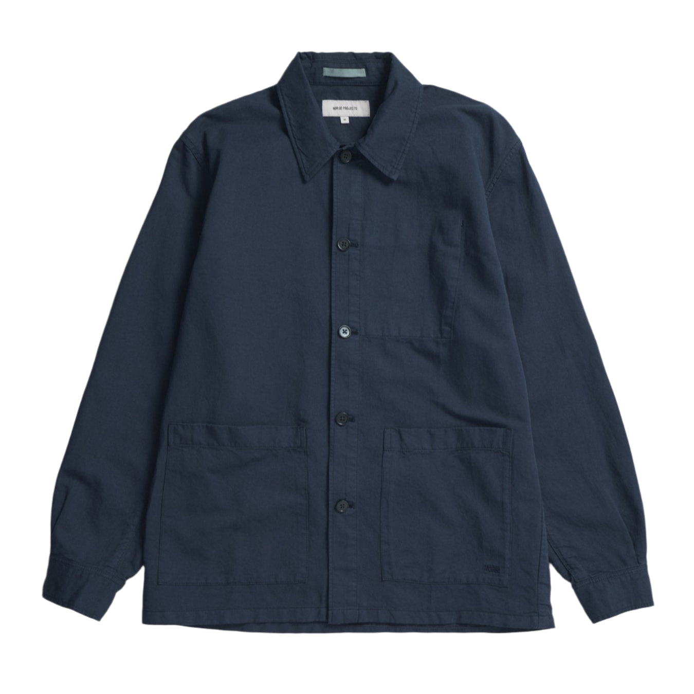Norse Projects Julian Cotton Linen Overshirt Dark Navy