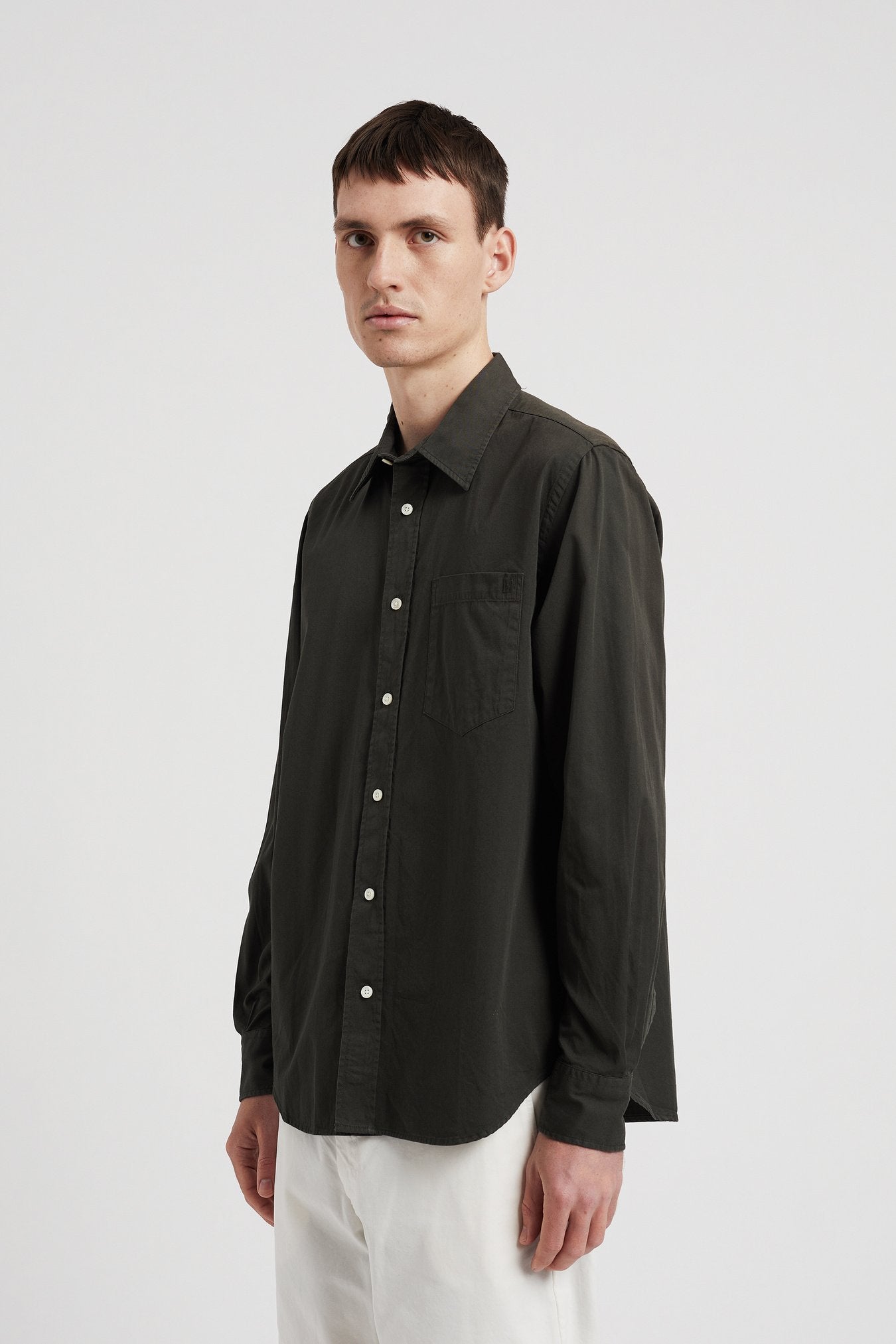 Norse Projects Algot Twill Shirt Black Olive