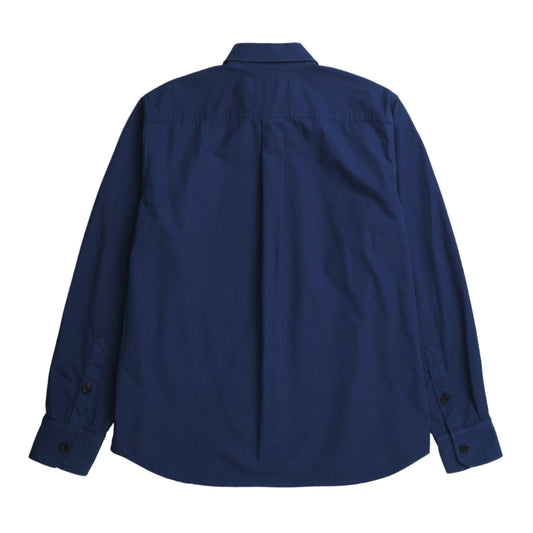 Norse Projects Algot Cotton Ripstop Relaxed Shirt Workwear Blue