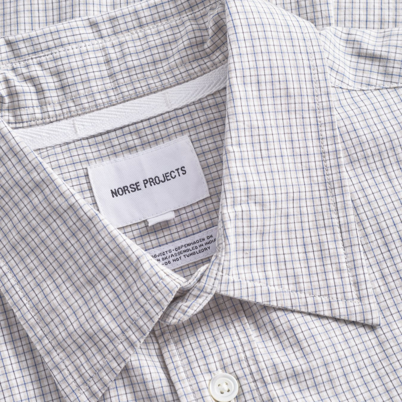 Norse Projects Ole Oversize Poplin Check Shirt Oatmeal