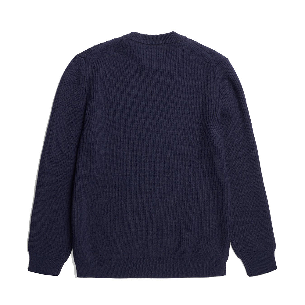 Norse Projects Henning Cotton Wool Rib Sweater Dark Navy