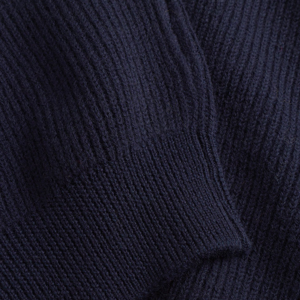 Norse Projects Henning Cotton Wool Rib Sweater Dark Navy