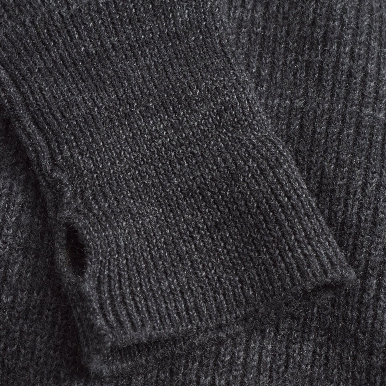 Norse Projects Henning Cotton Wool Rib Sweater Dark Grey Melange