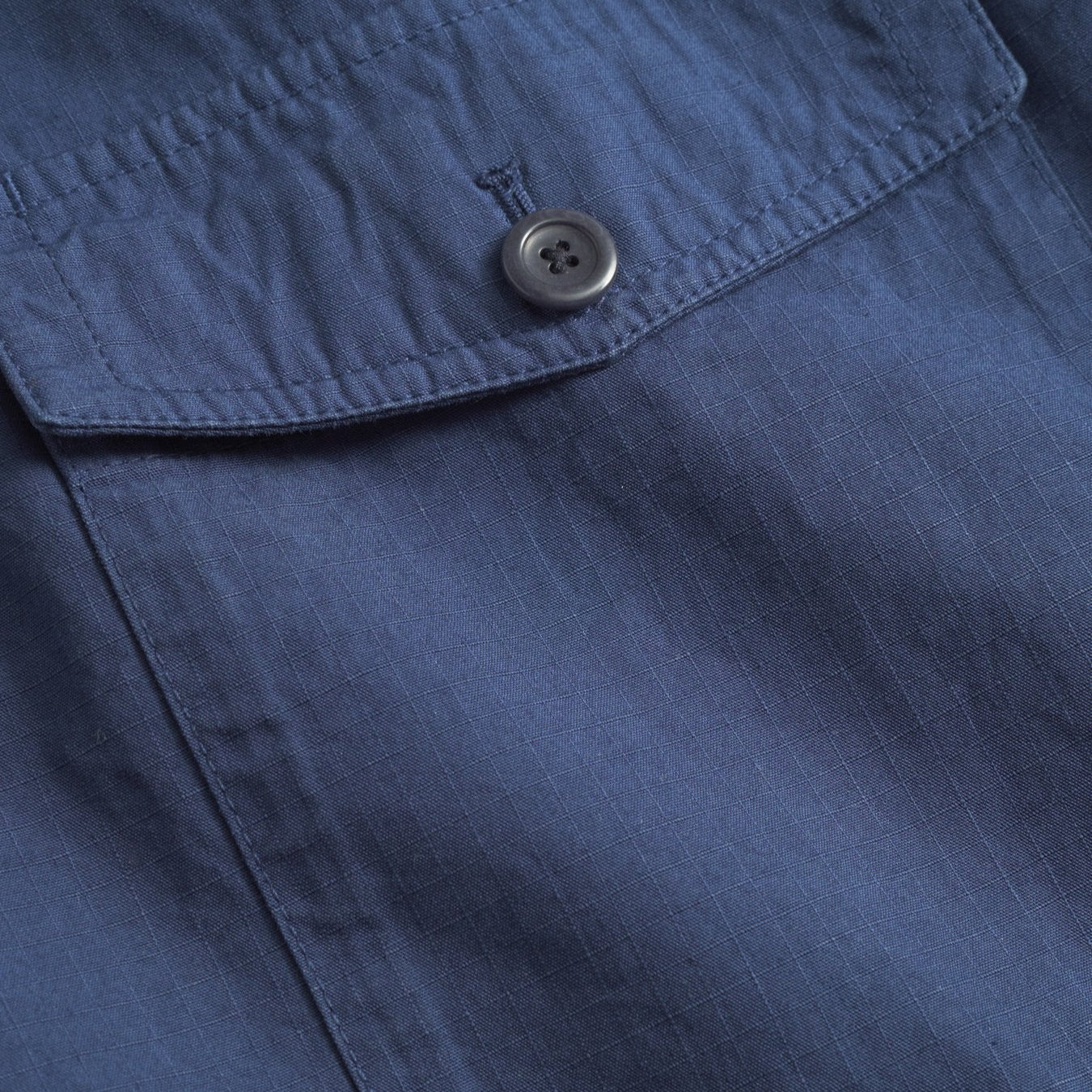 Norse Projects Folke Cotton Ripstop Overshirt Workwear Blue