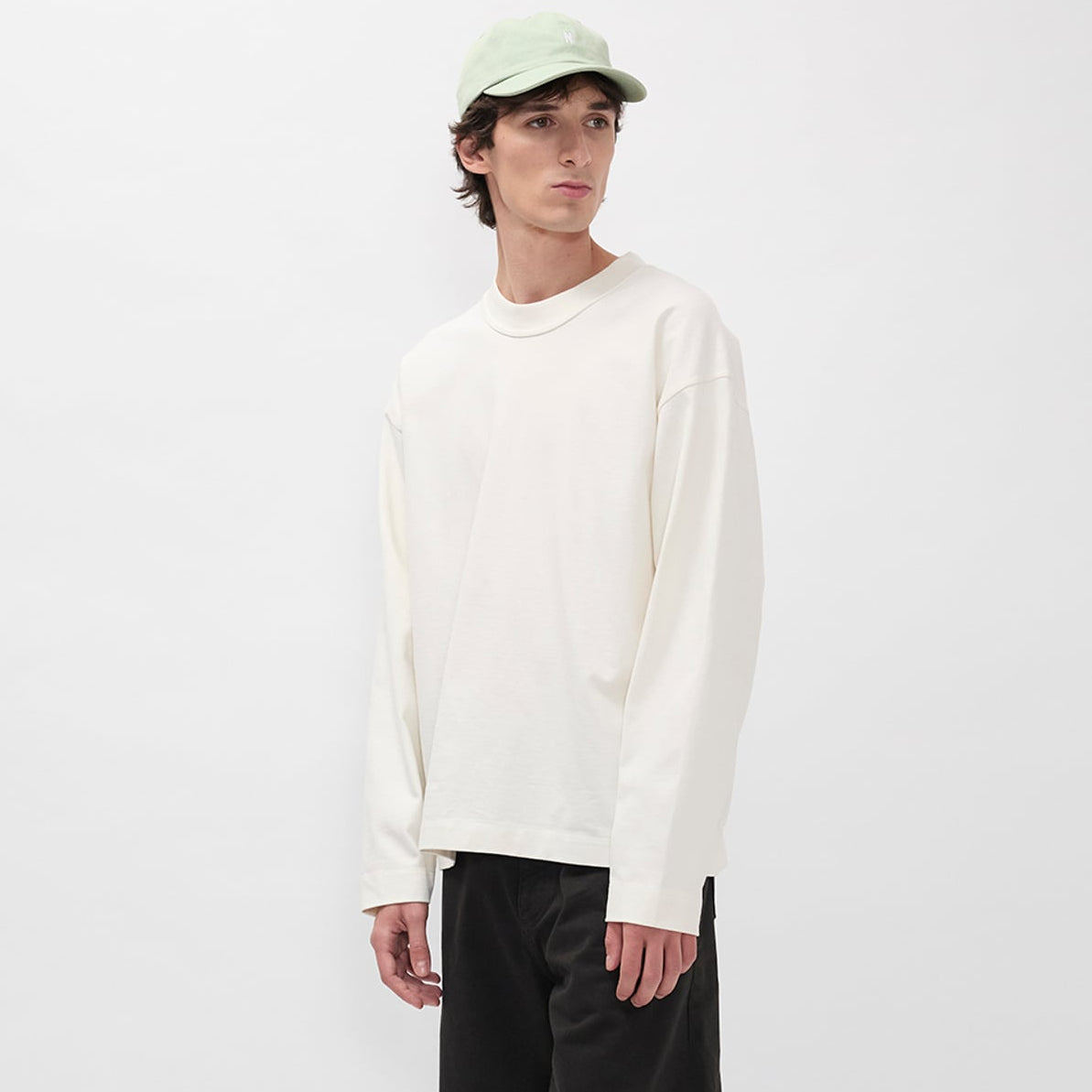 Norse Projects Isefjord Compact Cotton LS T-shirt Ecru