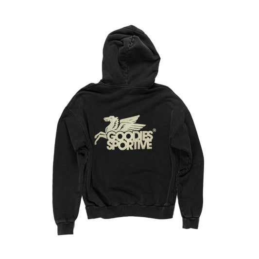 Goodies Sportive Premium Vintage Pegasus Hoodie Black